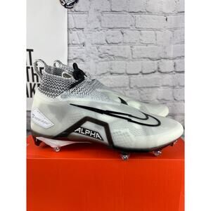 Nike Alpha Menace Elite 3 Detachable Football Cleats Mens 11 Black White NFL NEW